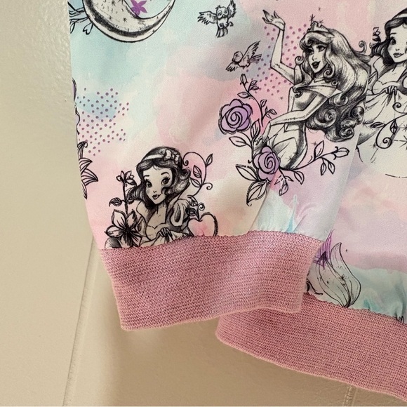 Walt Disney World Princess Water Colors Satin Light Weight Jacket Girls Size 7/8 - Picture 6 of 8